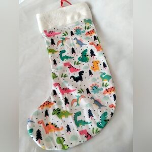 NWOT Dinosaur Print Kids Christmas Stocking